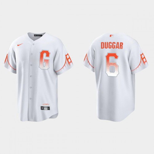 San Francisco San Francisco Giants #6 Steven Duggar Men’s 2021 City Connect White Fan’s Version Jersey Men’s