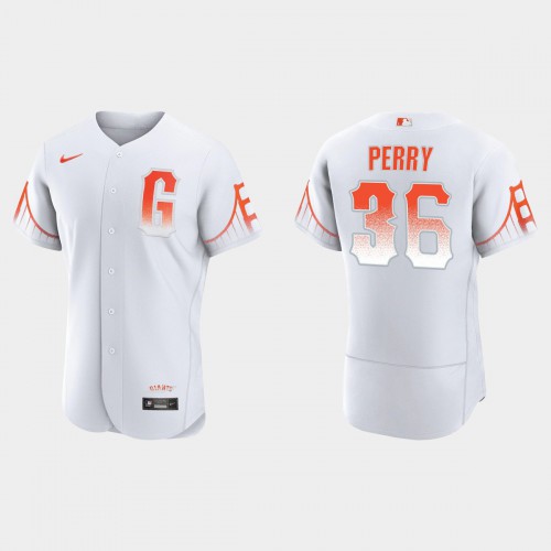 San Francisco San Francisco Giants #36 Gaylord Perry Men’s 2021 City Connect Authentic White Jersey Men’s