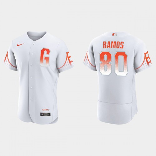 San Francisco San Francisco Giants #80 Heliot Ramos Men’s 2021 City Connect Authentic White Jersey Men’s