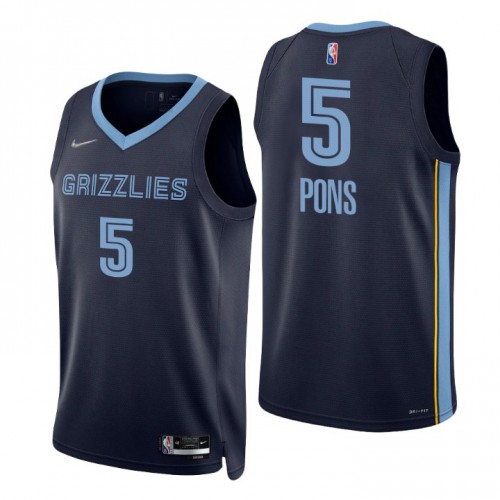 Nike Memphis Grizzlies #5 Yves Pons Navy Men’s 2021-22 NBA 75th Anniversary Diamond Swingman Jersey – Icon Edition Men’s