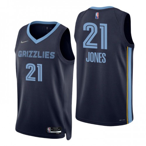 Nike Memphis Grizzlies #21 Tyus Jones Navy Men’s 2021-22 NBA 75th Anniversary Diamond Swingman Jersey – Icon Edition Men’s