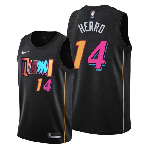Miami Miami Heat #14 Tyler Herro Men’s 2021-22 City Edition Black NBA Jersey Men’s