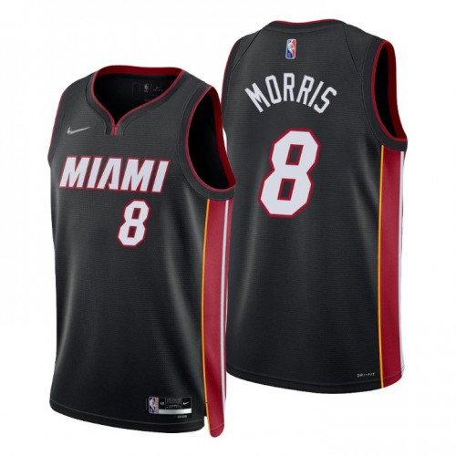 Nike Miami Heat #8 Markieff Morris Black Men’s 2021-22 NBA 75th Anniversary Diamond Swingman Jersey – Icon Edition Men’s