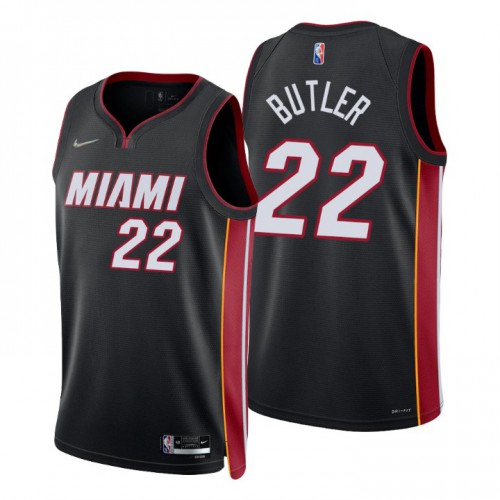Nike Miami Heat #22 Jimmy Butler Black Men’s 2021-22 NBA 75th Anniversary Diamond Swingman Jersey – Icon Edition Men’s