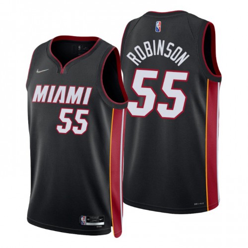 Nike Miami Heat #55 Duncan Robinson Black Men’s 2021-22 NBA 75th Anniversary Diamond Swingman Jersey – Icon Edition Men’s