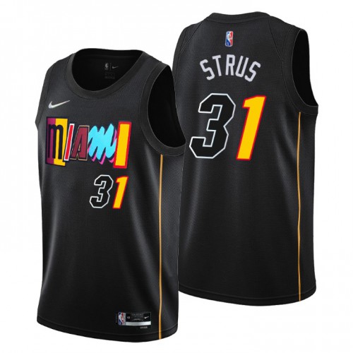 Miami Miami Heat #31 Max Strus Men’s Nike Black 2021/22 Swingman NBA Jersey – City Edition Men’s