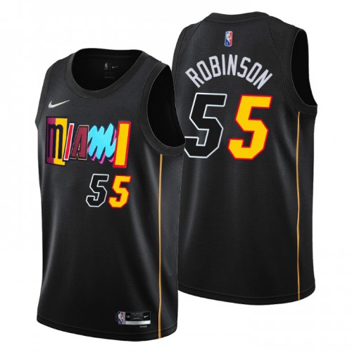 Miami Miami Heat #55 Duncan Robinson Men’s Nike Black 2021/22 Swingman NBA Jersey – City Edition Men’s
