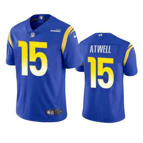 Men Los Angeles Rams #15 Tutu Atwell Royal Vapor Untouchable Limited Stitched Football Jersey
