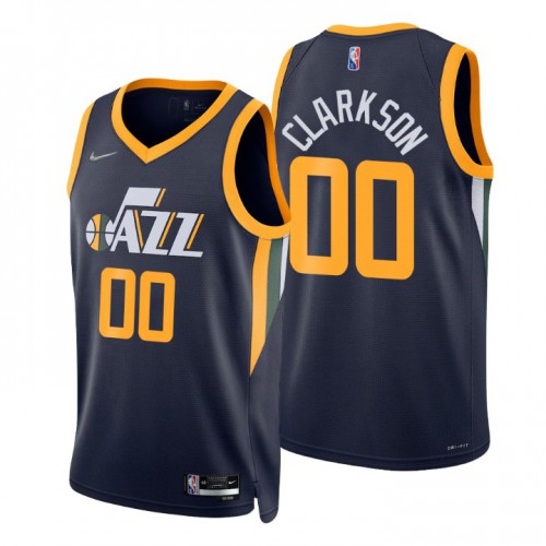 Nike Utah Jazz #00 Jordan Clarkson Navy Men’s 2021-22 NBA 75th Anniversary Diamond Swingman Jersey – Icon Edition Men’s