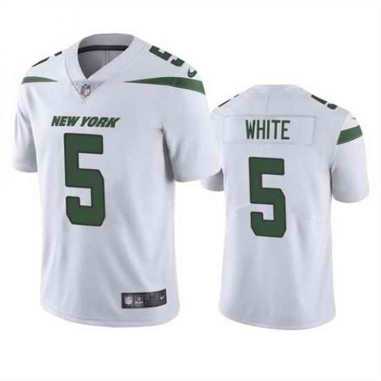 Men New York Jets #5 Mike White White Vapor Untouchable Limited Stitched Jersey