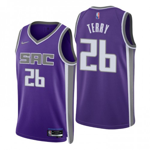Nike Sacramento Kings #26 Emanuel Terry Purple Men’s 2021-22 NBA 75th Anniversary Diamond Swingman Jersey – Icon Edition Men’s