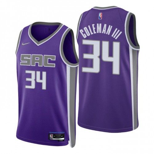 Nike Sacramento Kings #34 Matt Goleman III Purple Men’s 2021-22 NBA 75th Anniversary Diamond Swingman Jersey – Icon Edition Men’s