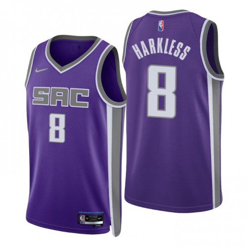 Nike Sacramento Kings #8 Maurice Harkless Purple Men’s 2021-22 NBA 75th Anniversary Diamond Swingman Jersey – Icon Edition Men’s