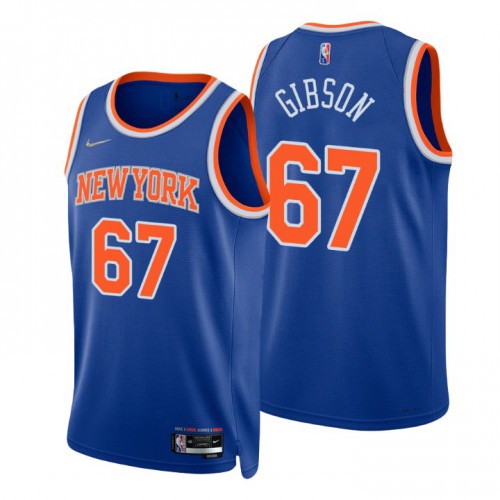 Nike New York Knicks #67 Taj Gibson Blue Men’s 2021-22 NBA 75th Anniversary Diamond Swingman Jersey – Icon Edition Men’s