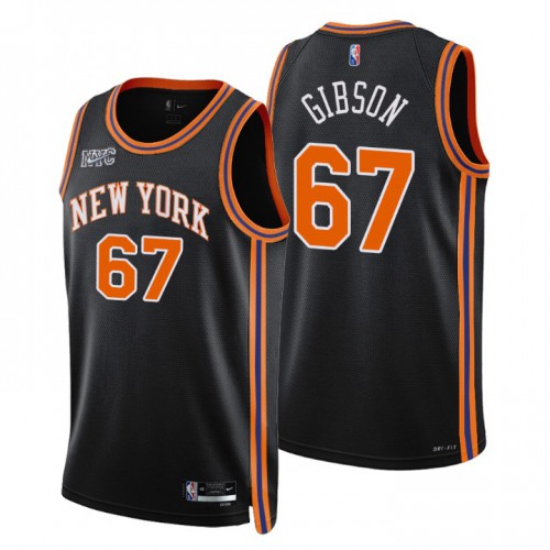 New York New York Knicks #67 Taj Gibson Men’s Nike Black 2021/22 Swingman NBA Jersey – City Edition Men’s