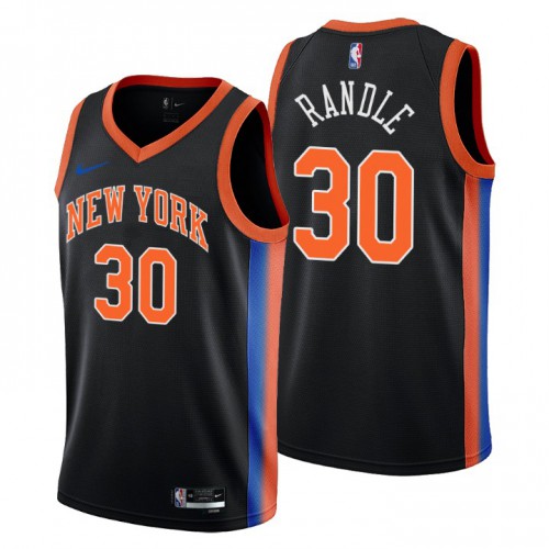 Nike New York Knicks #30 Julius Randle Men’s 2022-23 City Edition NBA Jersey – Cherry Blossom Black Men’s