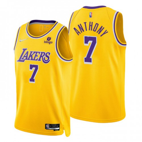 Nike Los Angeles Lakers #7 Carmelo Anthony Gold Men’s 2021-22 NBA 75th Anniversary Diamond Swingman Jersey – Icon Edition Men’s