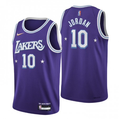 Los Angeles Los Angeles Lakers #10 Deandre Jordan Men’s Nike Purple 2021/22 Swingman NBA Jersey – City Edition Men’s