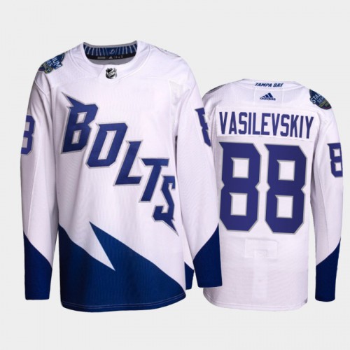 Adidas Tampa Bay Lightning #88 Andrei Vasilevskiy Men’s 2022 Stadium Series Authentic NHL Jersey – White Men’s