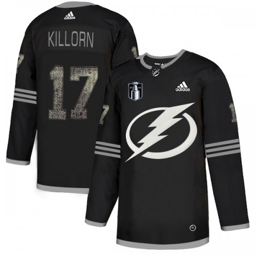 Adidas Tampa Bay Lightning #17 Alex Killorn Black 2022 Stanley Cup Final Patch Authentic Classic Stitched NHL Jersey Men’s