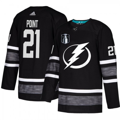 Adidas Tampa Bay Lightning #21 Brayden Point Black Authentic 2022 Stanley Cup Final Patch All-Star Stitched NHL Jersey Men’s
