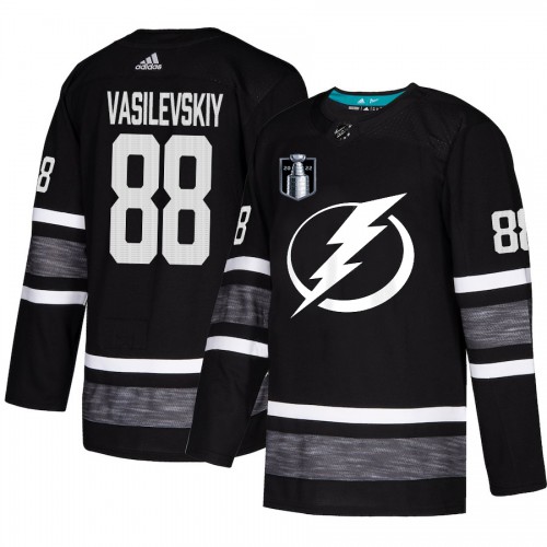 Adidas Tampa Bay Lightning #88 Andrei Vasilevskiy Black Authentic 2022 Stanley Cup Final Patch All-Star Stitched NHL Jersey Men’s