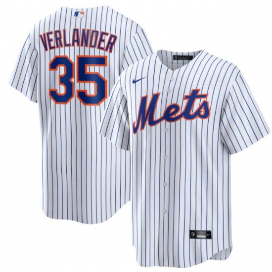 Men New York Mets Justin Verlander  #35 White Cool Base Stitched MLB jersey