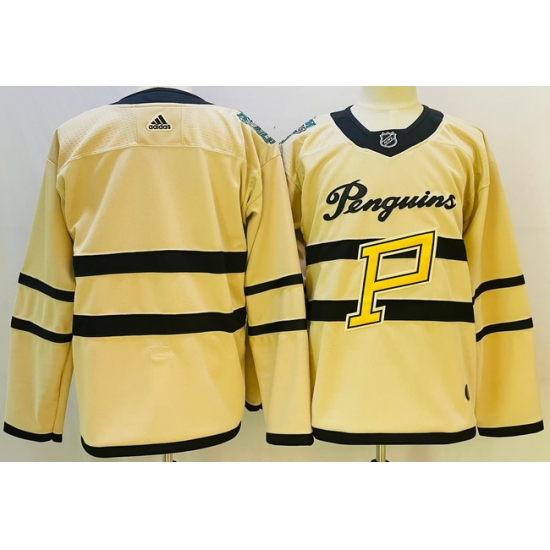 Men Pittsburgh Penguins Blank White 2022 #23 Reverse Retro Stitched NHL Jersey