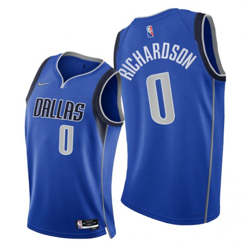 Nike Dallas Mavericks #0 Josh Richardson Men’s 2021-22 75th Diamond Anniversary NBA Jersey Blue Men’s