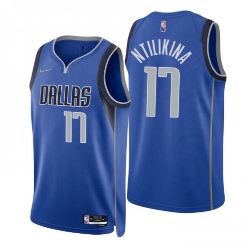 Nike Dallas Mavericks #17 Frank Ntilikina Blue Men’s 2021-22 NBA 75th Anniversary Diamond Swingman Jersey – Icon Edition Men’s