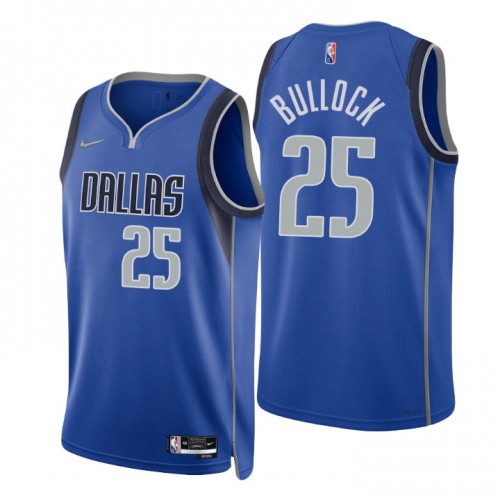 Nike Dallas Mavericks #25 Reggie Bullock Blue Men’s 2021-22 NBA 75th Anniversary Diamond Swingman Jersey – Icon Edition Men’s