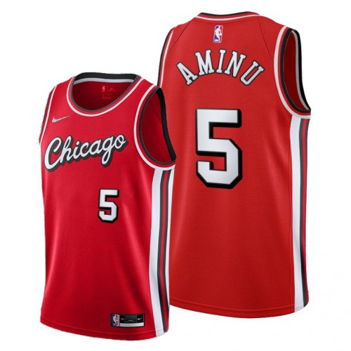 Chicago Chicago Bulls #5 Al-Farouq Aminu Youth 2021-22 City Edition Red NBA Jersey Youth