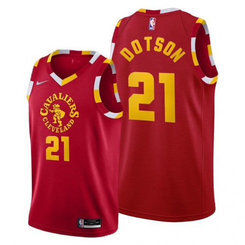 Cleveland Cleveland Cavaliers #21 Damyean Dotson Youth 2021-22 City Edition Red NBA Jersey Youth