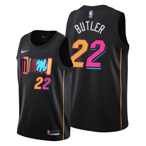 Miami Miami Heat #22 Jimmy Butler Youth 2021-22 City Edition Black NBA Jersey Youth