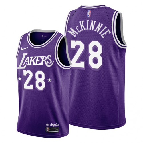Los Angeles Los Angeles Lakers #28 Alfonzo Mckinnie Youth 2021-22 City Edition Purple NBA Jersey Youth