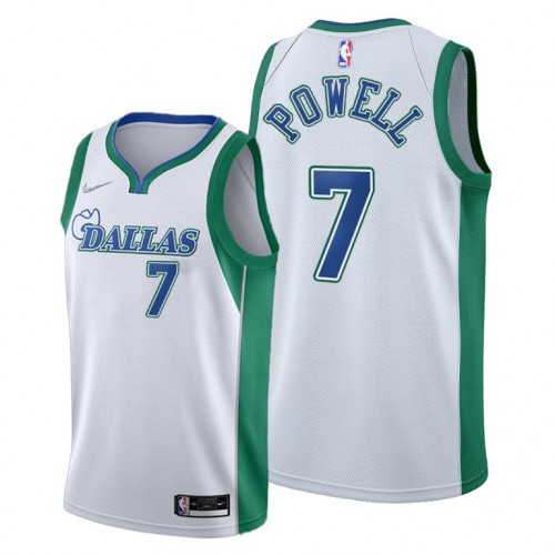 Dallas Dallas Mavericks #7 Dwight Powell Youth 2021-22 City Edition White NBA Jersey Youth