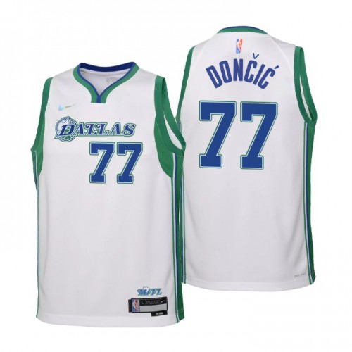 Dallas Dallas Maverickss #77 Luka Doncic Youth Nike White 2021/22 Swingman Jersey – City Edition Youth