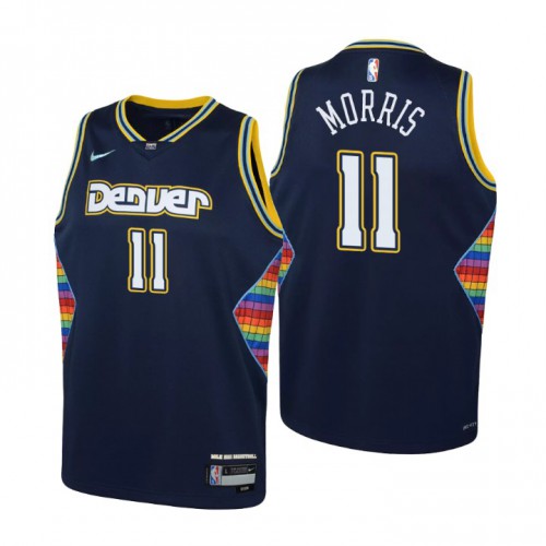 Denver Denver Nuggets #11 Monte Morris Youth Nike Navy 2021/22 Swingman Jersey – City Edition Youth