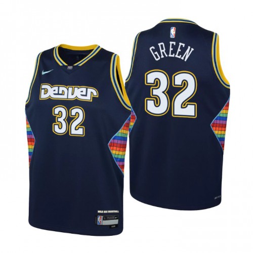 Denver Denver Nuggets #32 Jeff Green Youth Nike Navy 2021/22 Swingman Jersey – City Edition Youth