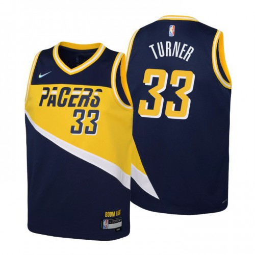 Indiana Indiana Pacers #33 Myles Turner Youth Nike Navy 2021/22 Swingman Jersey – City Edition Youth