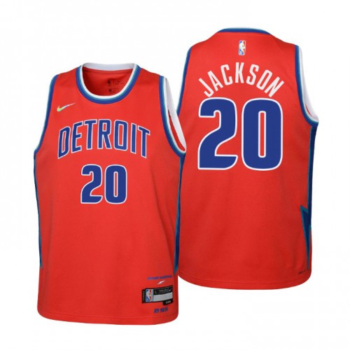 Detroit Detroit Pistons #20 Josh Jackson Youth Nike Red 2021/22 Swingman Jersey – City Edition Youth