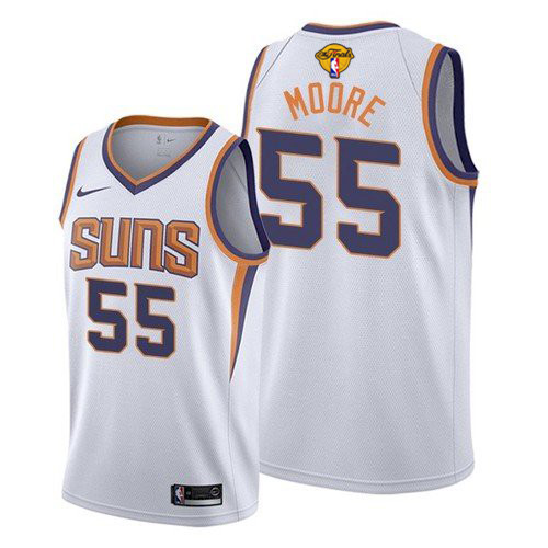 Nike Phoenix Suns #55 E’Twaun Moore Youth 2021 NBA Finals Bound Swingman Association Edition Jersey White Youth