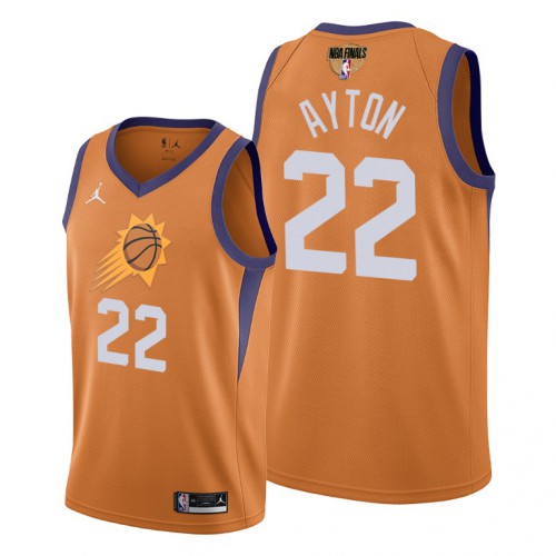 Phoenix Phoenix Suns #22 Deandre Ayton Youth 2021 NBA Finals Bound Statement Edition NBA Jersey Orange Youth