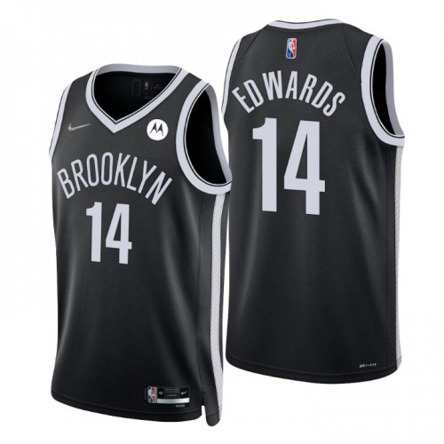 Nike Brooklyn Nets #14 Kessler Edwards Black Men’s 2021-22 NBA 75th Anniversary Diamond Swingman Jersey – Icon Edition Men’s