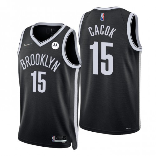Nike Brooklyn Nets #15 Devontae Cacok Black Men’s 2021-22 NBA 75th Anniversary Diamond Swingman Jersey – Icon Edition Men’s
