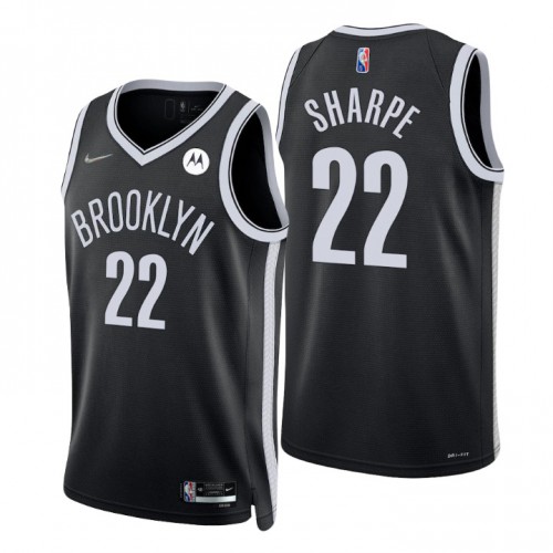 Nike Brooklyn Nets #22 Dayron Sharpe Black Men’s 2021-22 NBA 75th Anniversary Diamond Swingman Jersey – Icon Edition Men’s