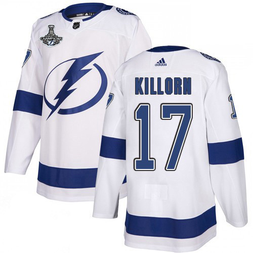 Tampa Bay Tampa Bay Lightning #86 Nikita Kucherov Youth adidas Blue 2021 Stanley Cup Champions NHL Authentic Player Jersey Youth