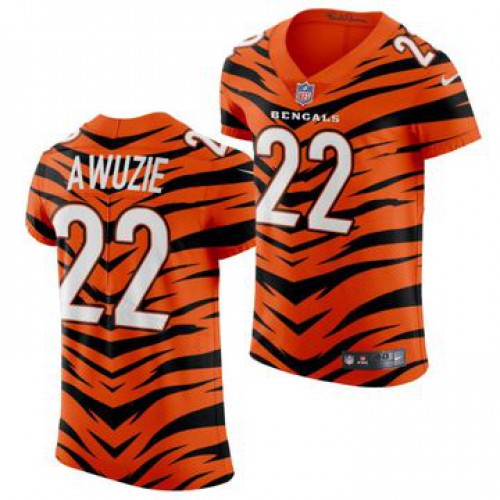 Nike Cincinnati Bengals #22 Chidobe Awuzie Men’s 2021-22 Orange City Edition Elite NFL Jersey Men’s