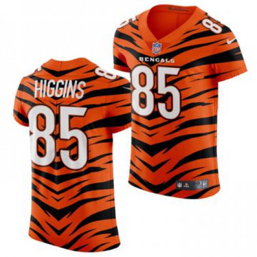 Nike Cincinnati Bengals #85 Tee Higgins Men’s 2021-22 Orange City Edition Elite NFL Jersey Men’s