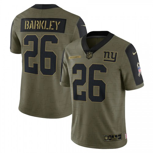 New York New York Giants #26 Saquon Barkley Olive Nike 2021 Salute To Service Limited Player Jersey Men’s